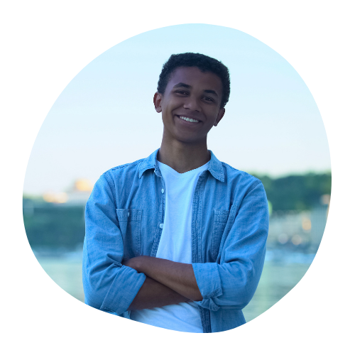 Young person at waterfront
