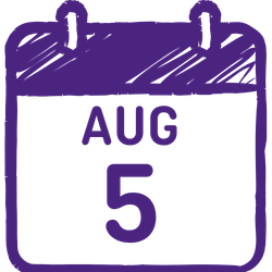 calendar with August 5 date