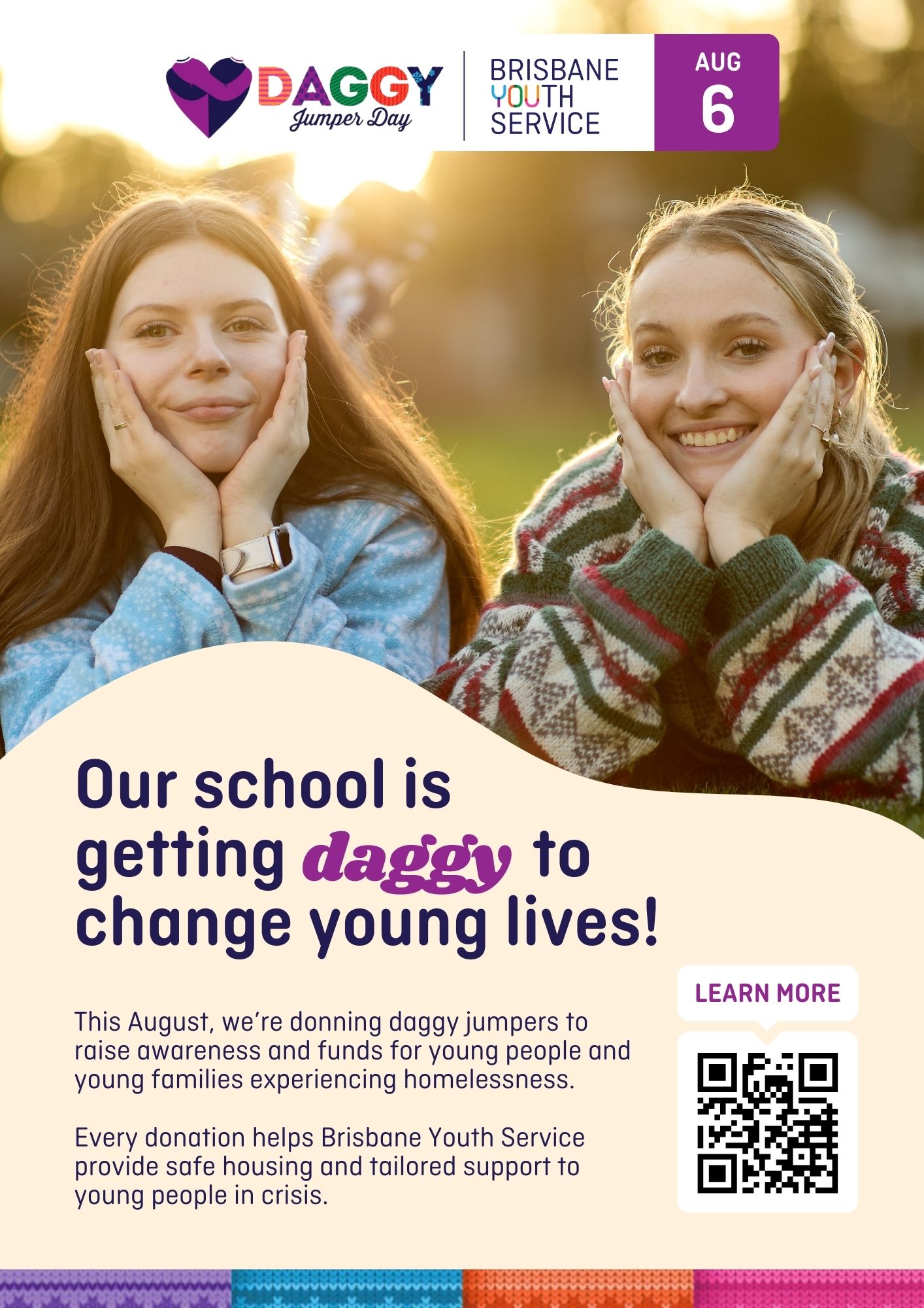 Our school is getting daggy to change young lives poster