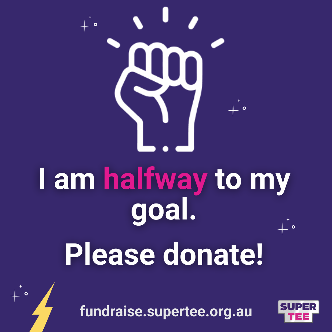 Social Tile: Halfway to goal...